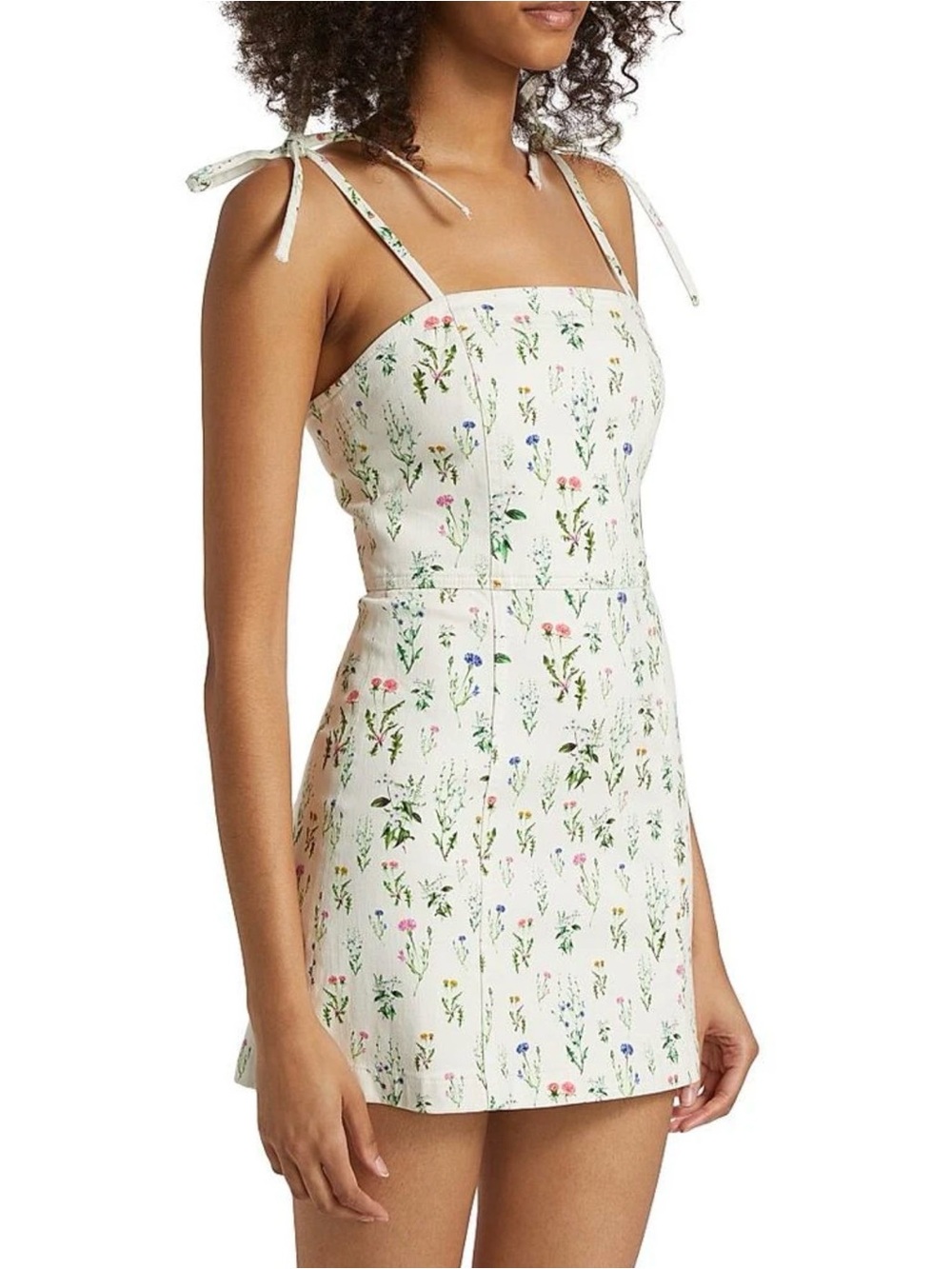 Alice + Olivia Floral Denim Mini Dress